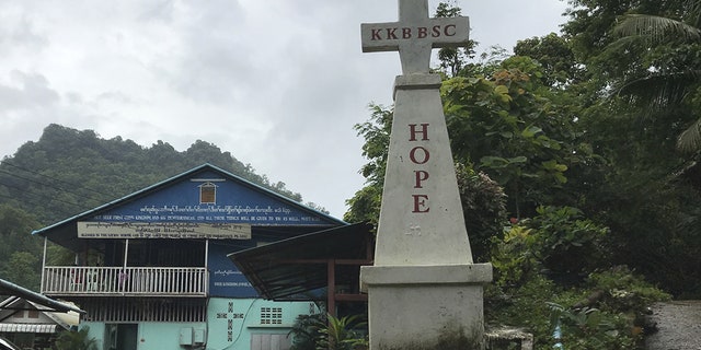A church for the Burmese Karen Christians on the grounds of the world's largest refugee camp, Mae La in Thailand.