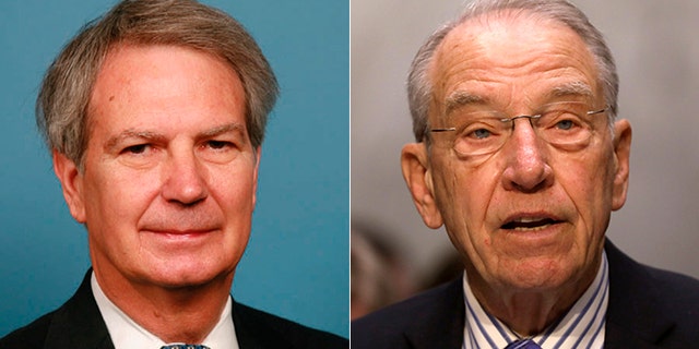 Rep. Walter Jones, R-N.C., (left) and Sen. Chuck Grassley, R-Iowa, are leading a congressional effort to declassify thousands of documents and recordings compiled by the CIA and FBI.