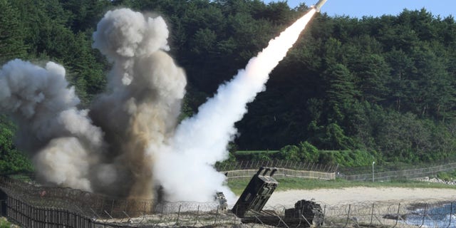 In this photo provided by South Korea Defense Ministry, a U.S. MGM-140 Army Tactical Missile is fired during the combined military exercise between the U.S. and South Korea against North Korea at an undisclosed location in South Korea, Wednesday, July 5, 2017. The U.S. will conduct a flight test of the Terminal High Altitude Area Defense (THAAD) this month.