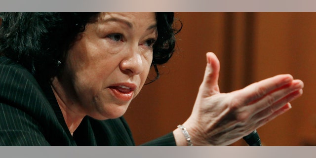 WASHINGTON - JULY 15: Supreme Court nominee Judge Sonia Sotomayor testifies on the third day of confirmation hearings before the Senate Judiciary Committee on Capitol Hill July 15, 2009 in Washington, DC. Sotomayor faces a day of questioning from Senators on the committee and also a closed door session. Sotomayor, an appeals court judge and U.S. President Barack Obama's first Supreme Court nominee, will become the first Hispanic justice on the Supreme Court if confirmed. (Photo by Mark Wilson/Getty Images) *** Local Caption *** Sonia Sotomayor