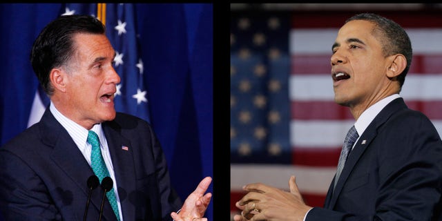 Then-Republican presidential nominee Mitt Romney and President Barack Obama in 2012.