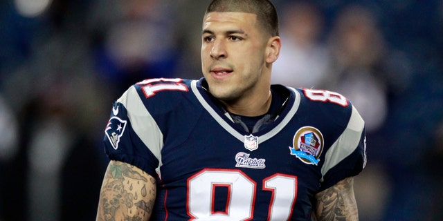 New England Patriots tight end Aaron Hernandez in a Dec. 10, 2012 file photo.