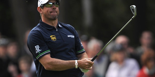 CORRECTS DATE - England's Lee Westwood in action during day three of the BMW PGA Championship at the Wentworth Club, Virginia Water, England, Saturday May 25, 2013. (AP Photo / Nigel French, PA) UNITED KINGDOM OUT - NO SALES - NO ARCHIVES