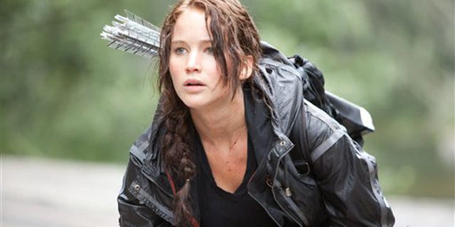 Jennifer Lawrence portrays Katniss Everdeen in a scene from "The Hunger Games."