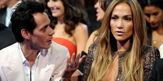 Nov. 11, 2010: Singers Marc Anthony and Jennifer Lopez in audience during the 11th annual Latin Grammy Awards at the Mandalay Bay Events Center in Las Vegas, Nev.