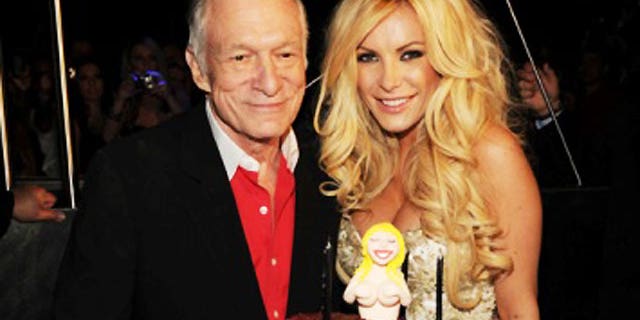 Hugh Hefner found new love with his current fiancee Crystal Harris, shown here with him at his 84th birthday party.