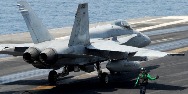 The two F/A-18C Hornets have not been recovered, Navy officials say. (Courtesy: US Navy)