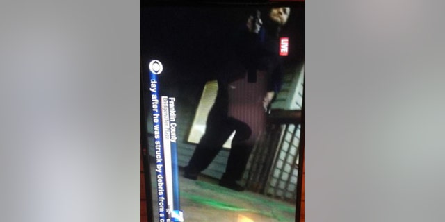 In this framegrab from video made by the camera of WDBJ-TV cameraman Adam Ward, Vester Lee Flanagan II stands over Ward with a gun after fatally shooting him and reporter Alison Parker during a live on-air interview in Moneta, Va., Wednesday, Aug. 26, 2015. Flanagan, who had been an employee at WDBJ and appeared on air as Bryce Williams, posted his own video of the attack on his social media accounts after fleeing the scene. (Twitter via AP)