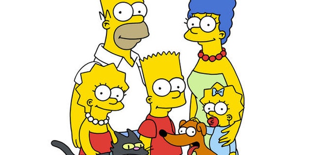 "The Simpsons" cartoon characters are shown.