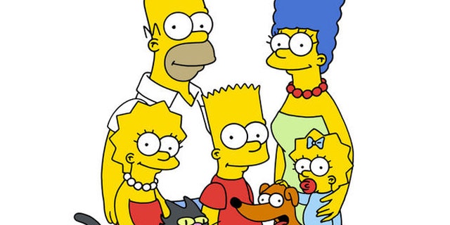 "The Simpsons" cartoon characters are shown.