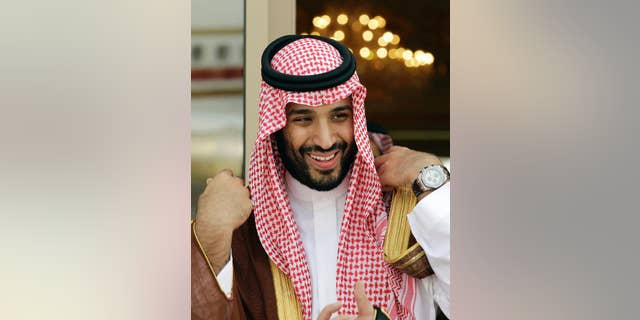 FILE - In this May 14, 2012 file photo, Prince Mohammed bin Salman waits for Gulf Arab leaders ahead of the opening of Gulf Cooperation Council summit, in Riyadh, Saudi Arabia. Saudi Arabia's Deputy Crown Prince Mohammed bin Salman sat down for a rare televised interview Tuesday, May 2, 2017, evening with Saudi TV, defending his wide-reaching plans for overhauling the country's economy and offering insights into how he views the kingdom's war in Yemen and its tensions with rival Iran. (AP Photo/Hassan Ammar, File)