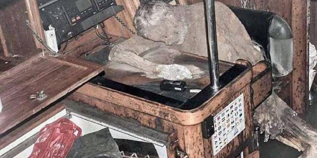 The mummified body of Manfred Fritz Bajorat was found in a boat drifting off the coast of the Philippines. (Barobo Police via News.com.au)