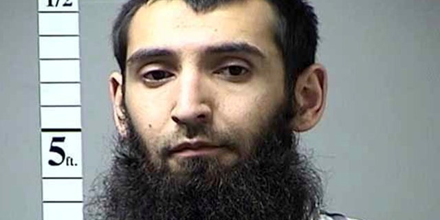This undated photo provided by St. Charles County Department of Corrections via KMOV shows the Sayfullo Saipov. A man in a rented pickup truck mowed down pedestrians and cyclists along a busy bike path near the World Trade Center memorial on Tuesday, Oct. 31, 2017, killing several. Officials who were not authorized to discuss the investigation and spoke on the condition of anonymity identified the attacker Saipov. (St. Charles County Department of Corrections/KMOV via AP)