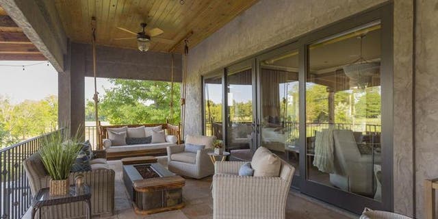 The design of the home is traditional but relaxed where it matters, such as on the porch, complete with a swing for two and tailor-made for enjoying an "Amarillo Sky."