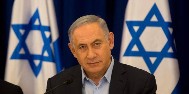 Israeli Prime Minister Benjamin Netanyahu said Sunday his country will never withdraw from the Golan Heights, and the strategic plateau bordering Syria will forever stay in Israeli hands. (AP Photo/Sebastian Scheiner, Pool)
