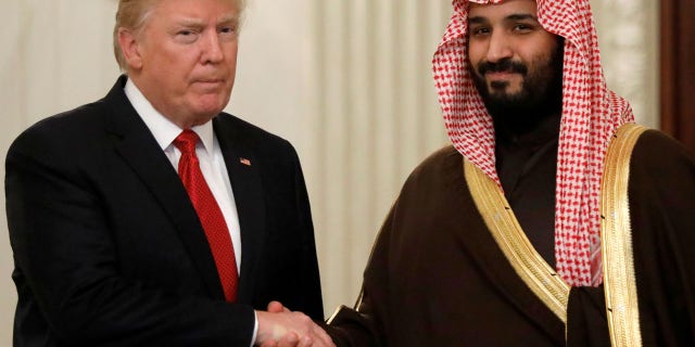 FILE: President Trump and Prince Mohammed bin Salman