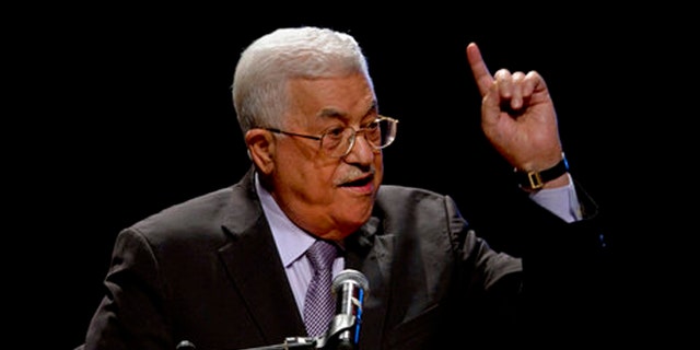Oct. 1, 2016: Palestinian President Mahmoud Abbas, speaks during a conference in the West Bank City of Bethlehem. 