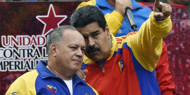 Venezuelan President Nicolas Maduro and Cabello in Caracas on March 15, 2015.