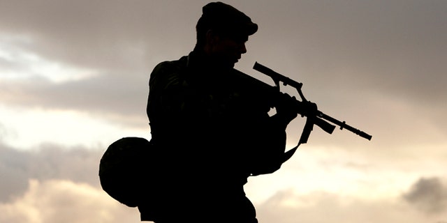 A Falklands Islands Defence Force soldier takes part in a training exercise on Sapper Hill in Stanley, Falkland Islands. The volunteer part time force has about 100 members and trains with the British Army. (Photo by Peter Macdiarmid/Getty Images)