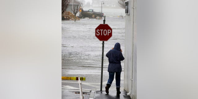 The nor'easter has brought flooding to Scituate, Mass. on Friday, March 2, 2018.