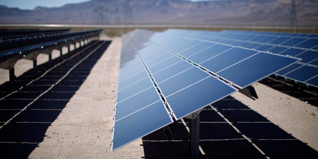 March 21, 2012: Solar panels are pictured in the Nevada Desert at the Copper Mountain Solar Project in Boulder City, Nevada. (Reuters)