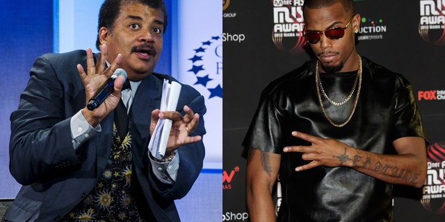 Astrophysicist Neil deGrasse Tyson (left) and rapper B.o.B.