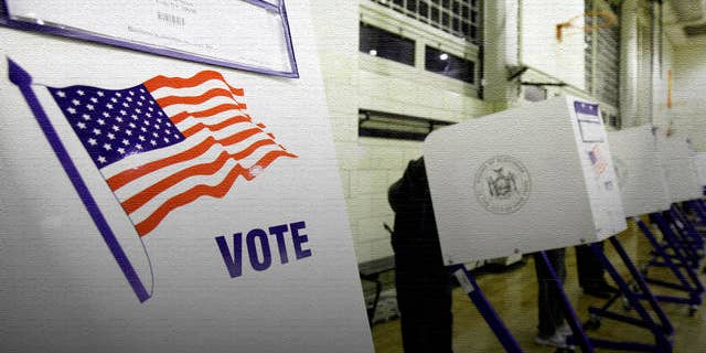 Voters cast their ballots in a school gym in New York's Harlem neighborhood.