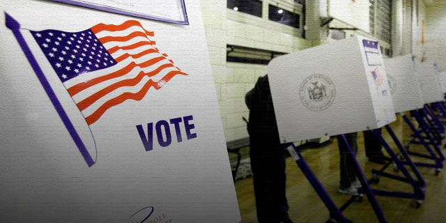 Voters cast their ballots in a school gym in New York's Harlem neighborhood.