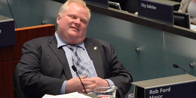May 21, 2013: Toronto Mayor Rob Ford sits during a City council meeting at Toronto City Hall.