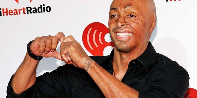 Sept. 24, 2011: J.R. Martinez poses in the press room at the iHeartRadio Music Festival held at the MGM Grand Garden Arena in Las Vegas, Nev.