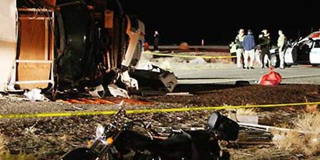 Jan. 30: The wreckage of a tour bus crash in Arizona, which killed at least 7 Chinese tourists.