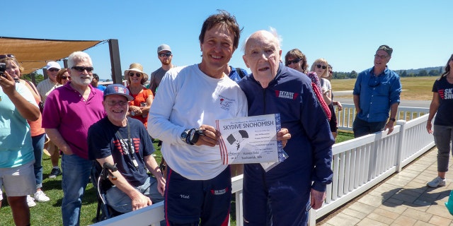 Now, Williamson has his sights set on a new goal: breaking the world record for oldest skydiver.