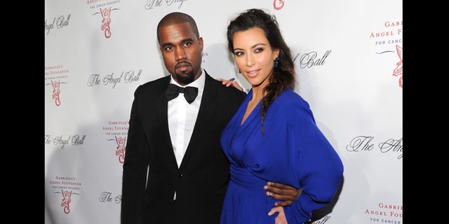 Oct. 22, 2012: In this file photo, Kanye West and Kim Kardashian attend Gabrielle's Angel Foundation 2012 Angel Ball cancer research benefit at Cipriani Wall Street in New York.