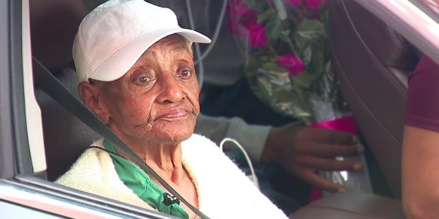 Elizabeth Brown, 90, was hit by a stray bullet in Baltimore on Saturday.
