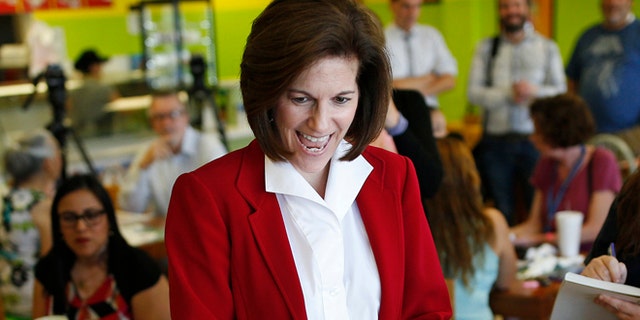Senate candidate Catherine Cortez Masto at a campaign event at a restaurant in Las Vegas in May 2016.