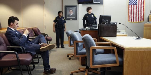 May 5, 2016; Dallas, TX, USA; Former Texas A&M and Cleveland Browns quarterback Johnny Manziel appears before Judge Roberto Cañas at the Frank Crowley Courts Building. Manziel reported to court for the first time since a Dallas County grand jury indicted him last month on a misdemeanor domestic violence charge. Former girlfriend Colleen Crowley has accused him of kidnapping, hitting and threatening to kill her in January. Mandatory Credit: Smiley N. Pool/Pool Photo via USA TODAYSports