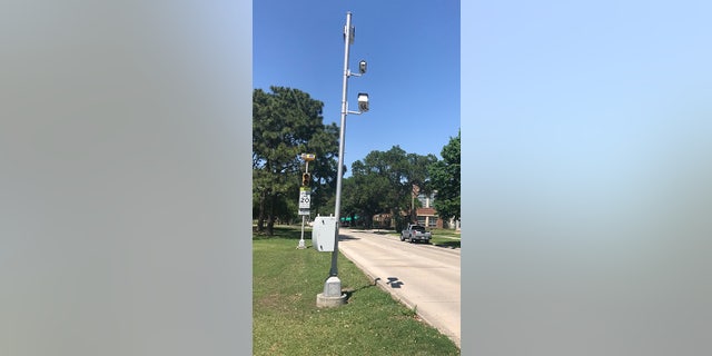 The camera is pointed in the direction of Schulz parking space. A 20 mph limit is also enforced on a section of the street during school hours.