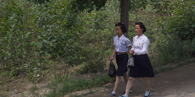 School girls in North Korea