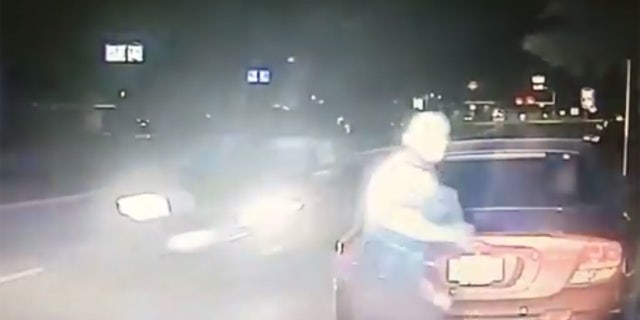A police officer in Bridgeport, Texas narrowly missed getting hit by a drunk driver.