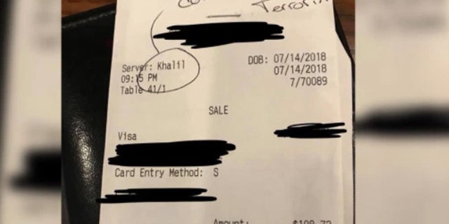 A Texas waiter reportedly cooked up a hoax when he claimed a racist patron stiffed him and wrote “We don’t tip terrorist” on their bill.