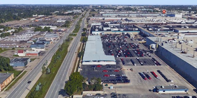 The trucks were stolen from a parking lot inside the factory grounds and driven through the security fence.