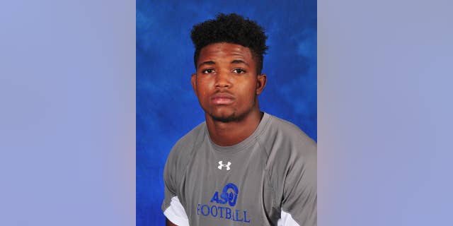FILE - This undated file photo provided by Angelo State University shows college football player Christian Taylor. Friends will join the family for a funeral for Taylor on Saturday, Aug. 15, 2015 in Arlington, Texas. Taylor was shot fatally on Aug. 7 by a North Texas police officer answering a burglary call at a car dealership. (Angelo State University via AP, File)