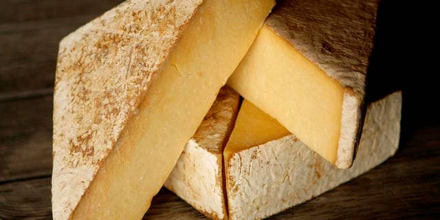 **FOR USE WITH AP LIFESTYLES** A 5 Spoke Creamery cheese called "Tumbleweed" is seen at the future site of their retail store in Port Chester, New York, Wednesday, Feb. 27, 2008. (AP Photo/Seth Wenig)