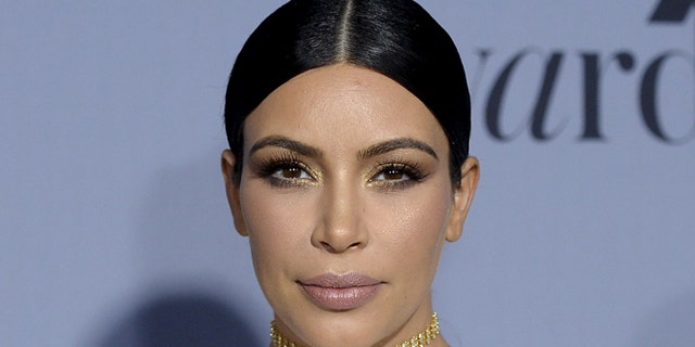 October 26, 2015. Kim Kardashian-West poses during the InStyle Awards at the Getty Center in Los Angeles, California.
