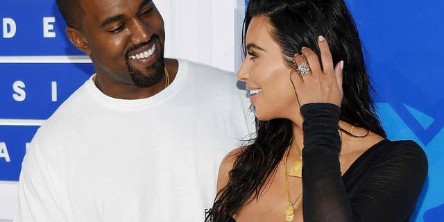 Kanye West and Kim Kardashian West.
