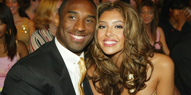 Basketball player Kobe Bryant and wife Vanessa pose during the 2004 World Music Awards at the Thomas and Mack Center on September 15, 2004 in Las Vegas, Nev.