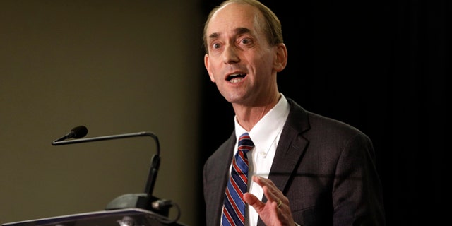 FILE 2008: Missouri Auditor Tom Schweich announces his candidacy for governor in St. Louis.