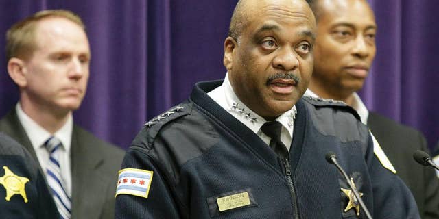 According to local reports, CPD chief Johnson was blindsided by Tuesday’s events. (AP Photo/Teresa Crawford)