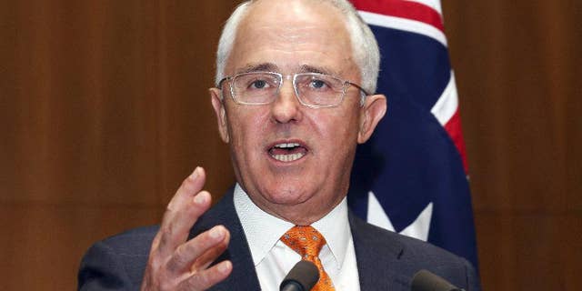 FILE - In this May 8, 2016 file photo, Australian Prime Minister Malcolm Turnbull speaks to the media during a press conference at Parliament House in Canberra. Turnbull said Friday, June 17, 2016 he would not have invited a senior imam to a multi-faith dinner if he had been aware of the Muslim cleric's anti-gay preaching. Malcolm Turnbull on Thursday became the first Australian prime minister to host an iftar - the meal at which Muslims end their daily Ramadan fast at sunset. (AP Photo/Rob Griffith, File)