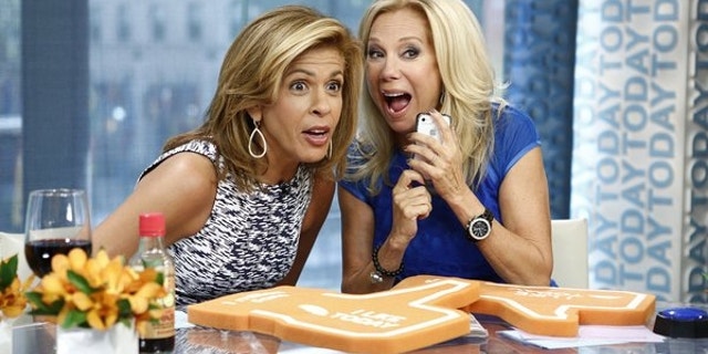 Hoda Kotb and Kathie Lee Gifford appear on NBC News' "Today."